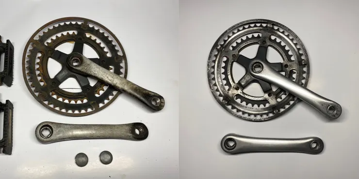 金屬零件保養前後