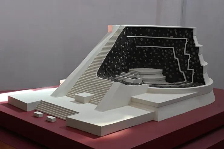 Calixtlahuaca Zona Arqueológica 博物館內的模型