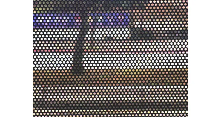 公共汽車上貼了濾光貼紙的車窗光影 (側視局部) / 2008