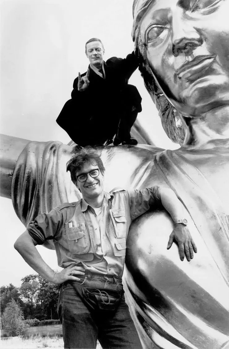 Wim Wenders on the set of WINGS OF DESIRE (1987)