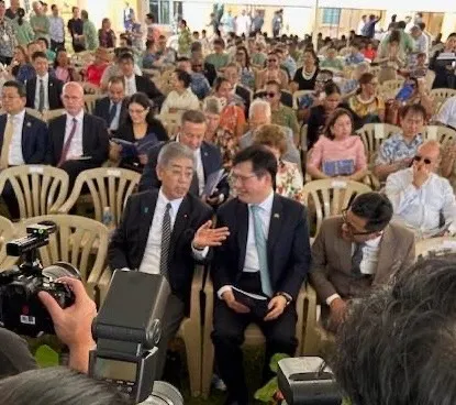 2025年1月日本外務大臣岩屋毅與台灣外交部長林佳龍與於帛琉