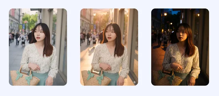 Nano Banana Pro 場景白天晚上