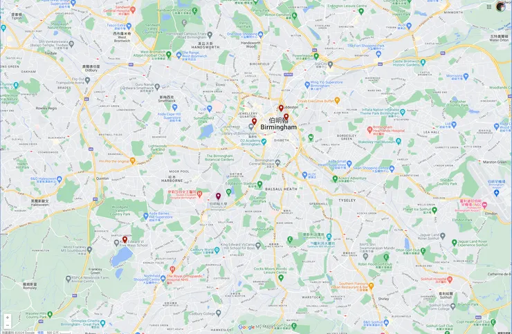 伯明翰的大學分佈及設施