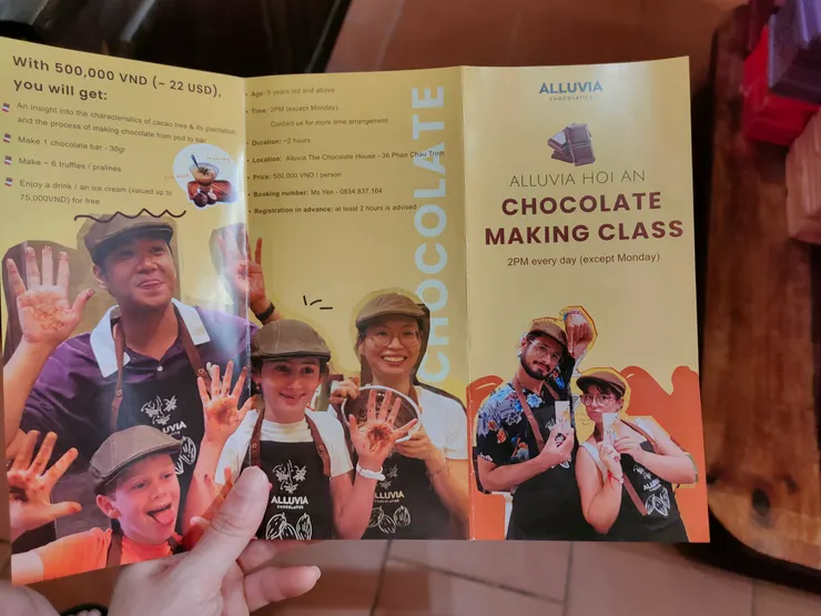 本來打算報名製作巧克力的課程，但是會安目前沒有