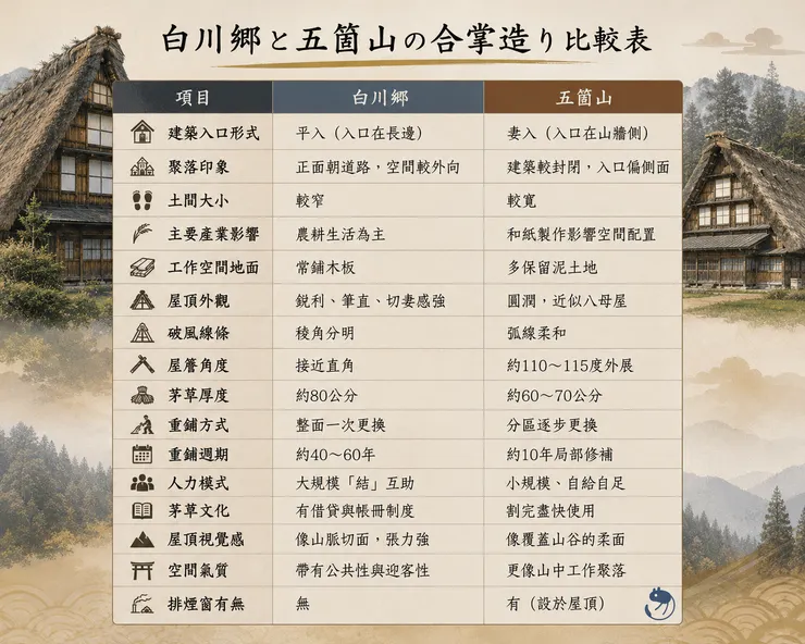 資料來源：https://whc-shirakawa-goandgokayama.jp/learn/difference/