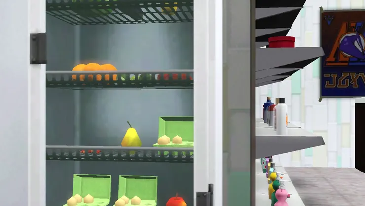 最後一個放了新鮮蔬菜和雞蛋。香港的便利店沒有這些。