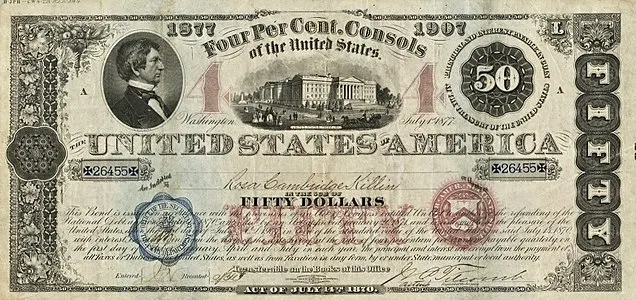 U.S. Government 4% Consol Bond (圖片來源：Wikipedia)