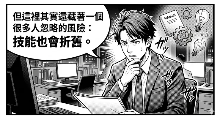 但這裡其實還藏著一個很多人忽略的風險：技能也會折舊。