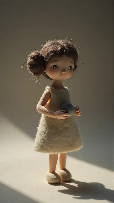 羊毛氈Q版小女孩