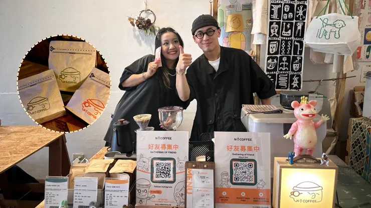 圖源:NF Coffee提供,闆娘總是在市集上一起出現(小圖為3種風味咖啡豆)