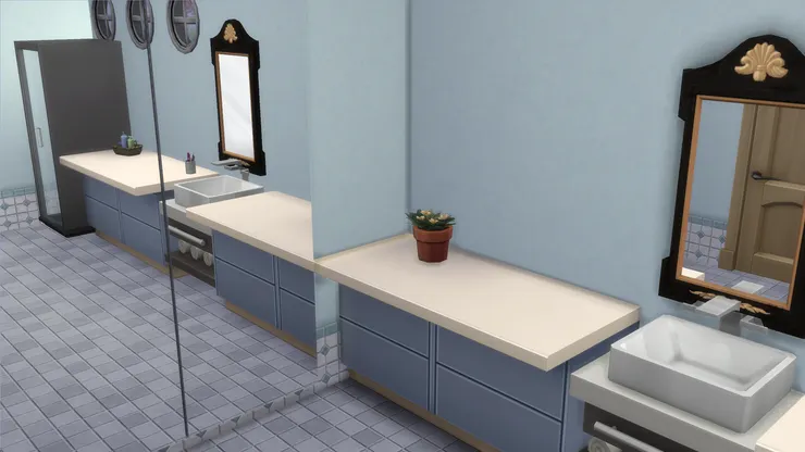 我真的很喜歡洗手間有這麼大的枱面！好像酒店那樣。