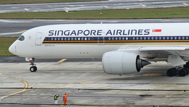 這是新航的空中巴士A350-900型客機!