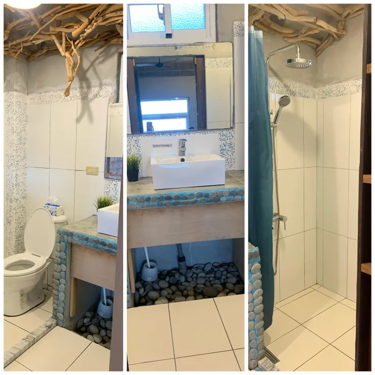 衛浴空間適中,但很有來到熱帶海島國家的感覺