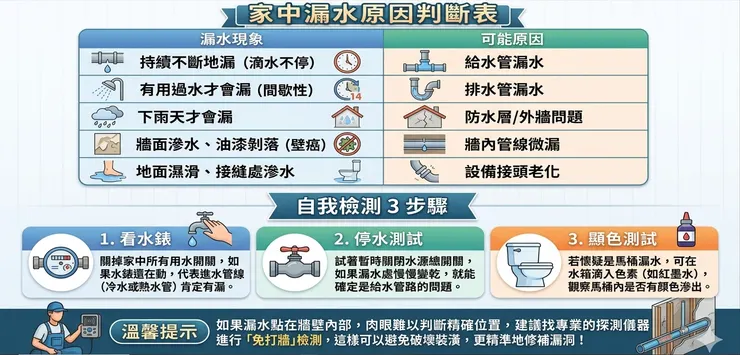 水管漏水判斷