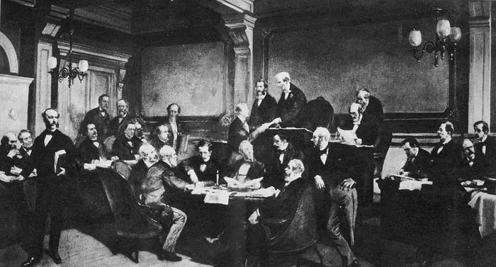 The signing of the first-ever Geneva Convention by some of the major European powers in 1864