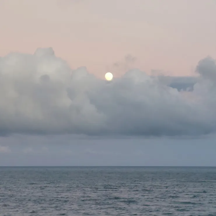 乍見月圓露臉 / 資料來源：我自己