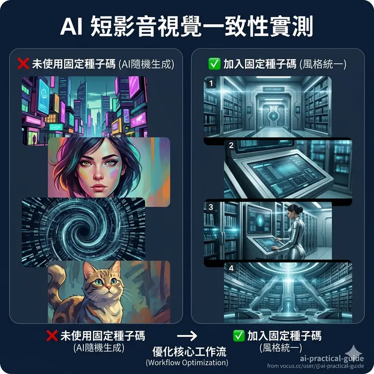 AI短影音實測：Midjourney固定種子碼（Seed）對比效果，拒絕視覺混亂