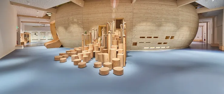 圓形方舟的空間設計(圖片來源:nora地板公司)