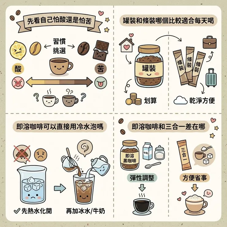 即溶咖啡常見問題：酸苦、成分、冷泡一次看