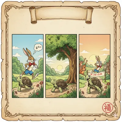 （龜兔賽跑）面對挑戰性目標的正向心態