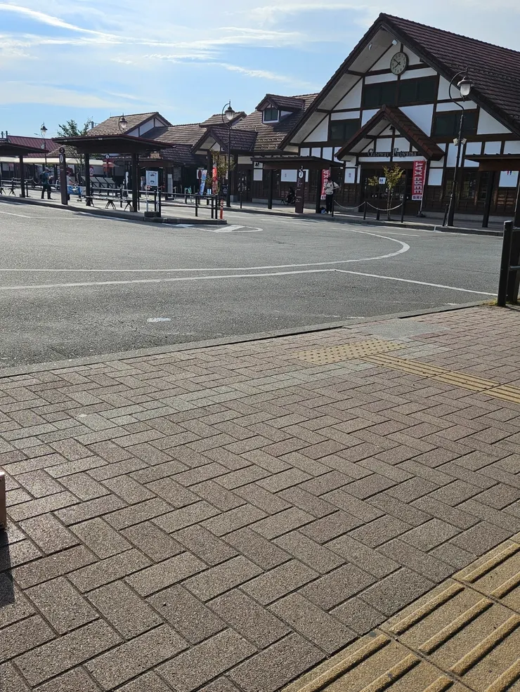 搭往山中湖的公車月台在車站出來左手邊過小小斑馬線的前方6號月台