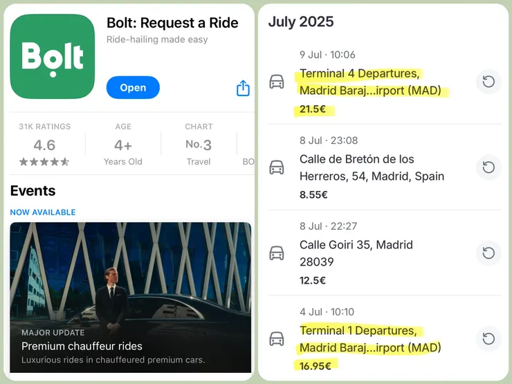 搭Bolt去機場比傳統計程車省了50%！