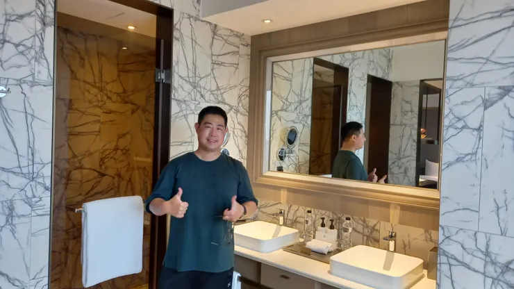 高雄洲際酒店和豪宅一樣標配雙洗臉台!早上不用搶!