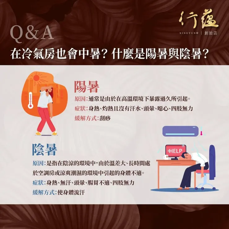 行蘊QA｜夏天中暑在冷氣房也會中暑？什麼是陽暑與陰暑？