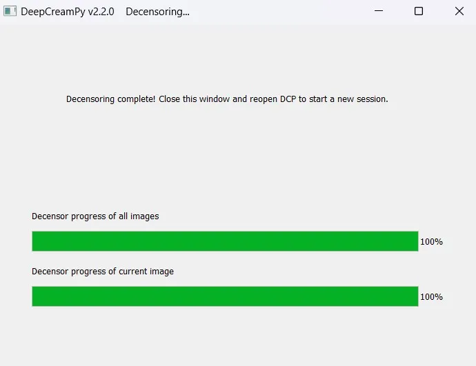 如果遲遲底部的綠條沒有進度或沒有達到100%,代表來源圖片有問題而失敗了,也還是要關掉重開。