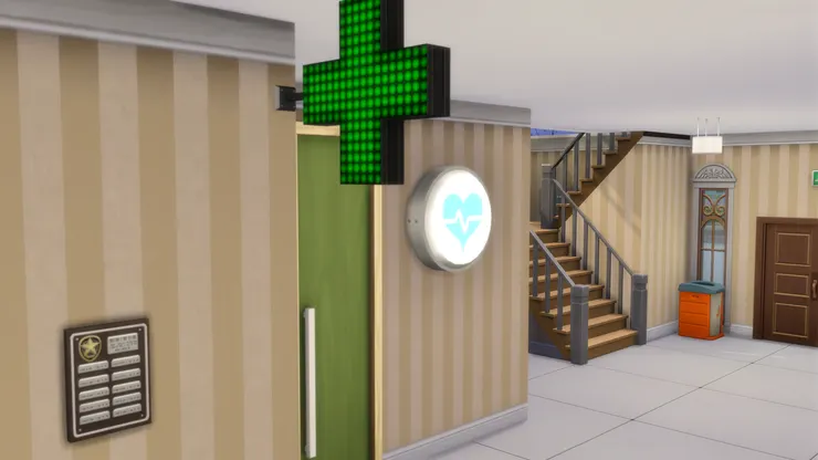 看到門口的另一個燈箱，沒理由不知道吧--就是醫療室。