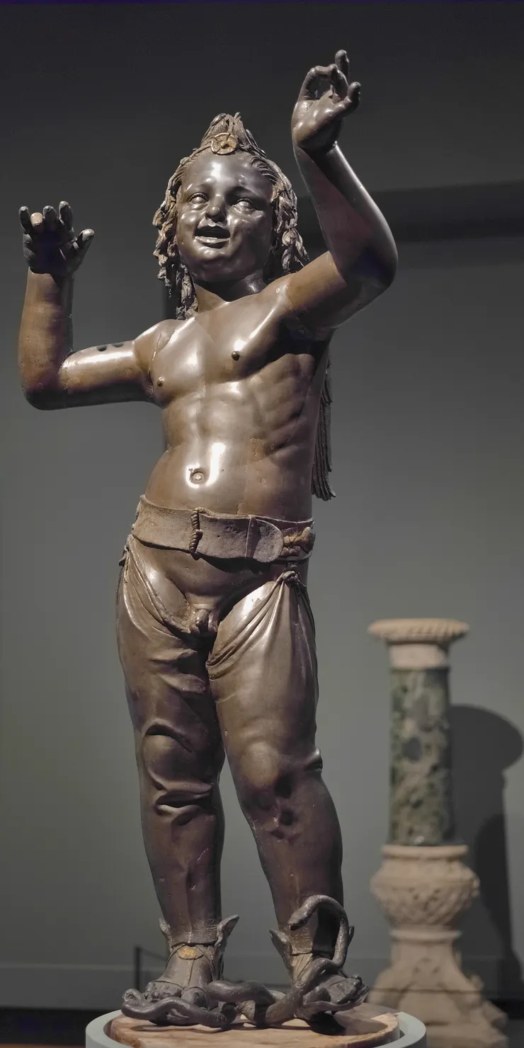 圖二十一：1435-40, Attis-Amorino, bronze, partially gilded, 103 cm height, Museo Nazionale del Bargelio, Firenze