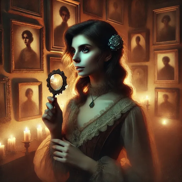 This was her newest acquisition - a blurred visage, its features just barely discernible, as though caught between the tangible and the ephemeral.