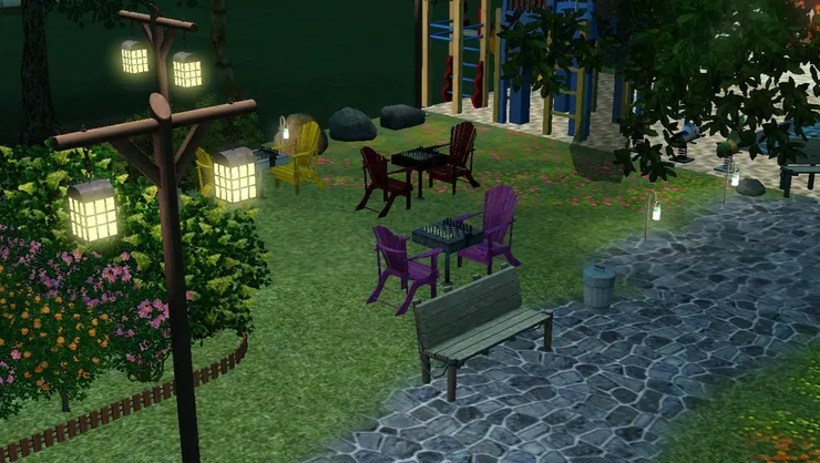 這麼暗也沒有人來下棋,伯伯們早已回家吃飯。