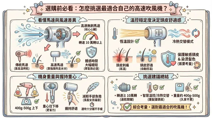 選購前必看：怎麼挑選最適合自己的高速吹風機？