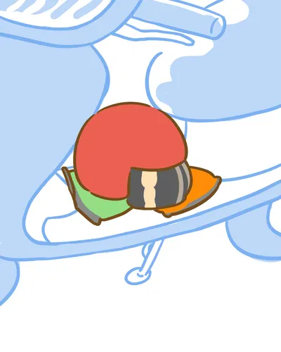 機車上的食物就是這麼消失的