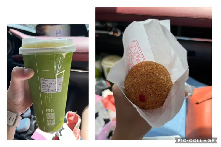 蕎蕎奶霜蜜桃茉莉、圓圓超可愛的蛋黃芋泥球。