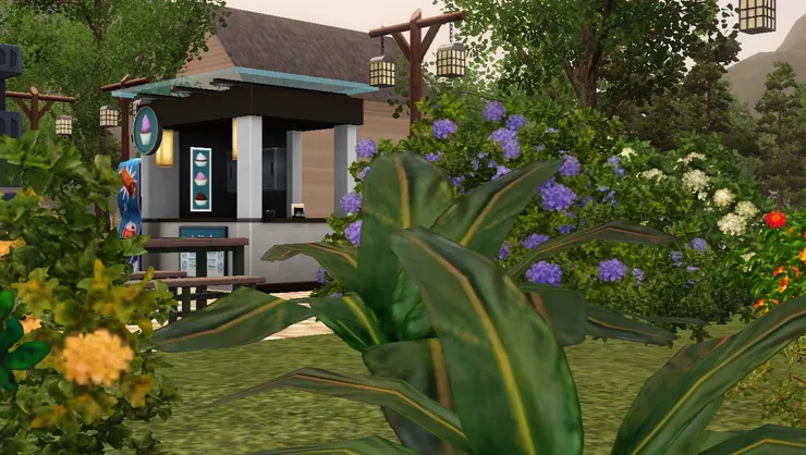 有比花更吸引的地方！好像是賣甜食的！