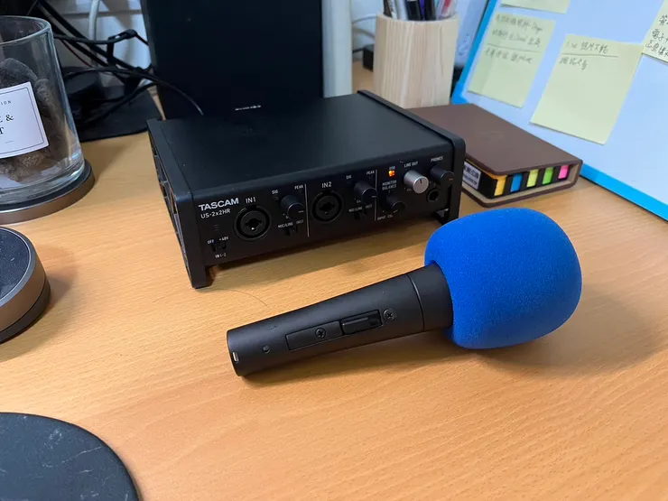 TASCAM與SM58合照