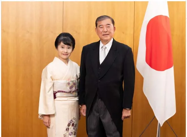 首相石破茂跟夫人佳子