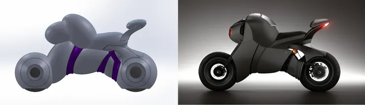 左圖為原圖，右圖為AI生成之渲染效果