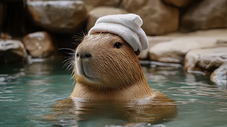 頭髮要像我這樣包好才不會弄濕喔～