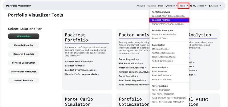 [分享] 投資組合分析工具 - Portfolio Visualizer。