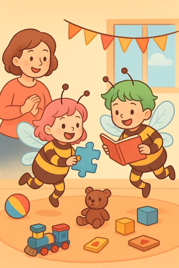 孩子像蜜蜂般忙碌不是分心，而是大腦在練習。