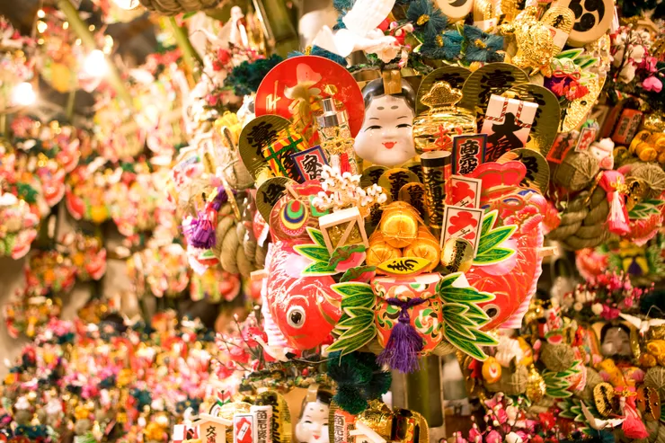 酉之市售買的緣起熊手。