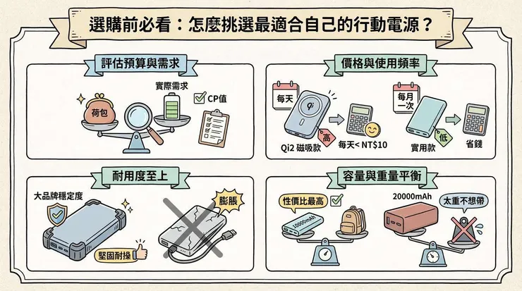 選購前必看：怎麼挑選最適合自己的行動電源？