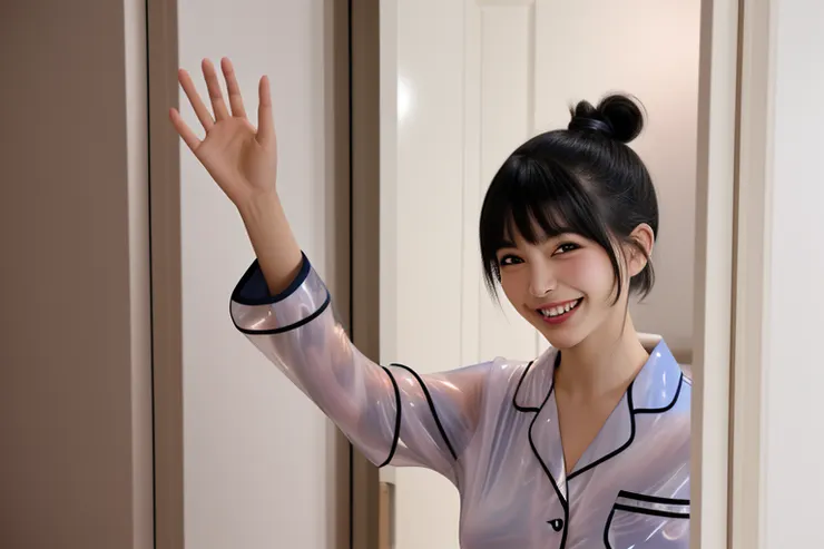示意圖，不過那女子是沒跟我招手啦！她是付錢給我。