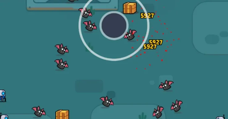 地圖上的寶箱,會掉落補血、吸經驗的道具