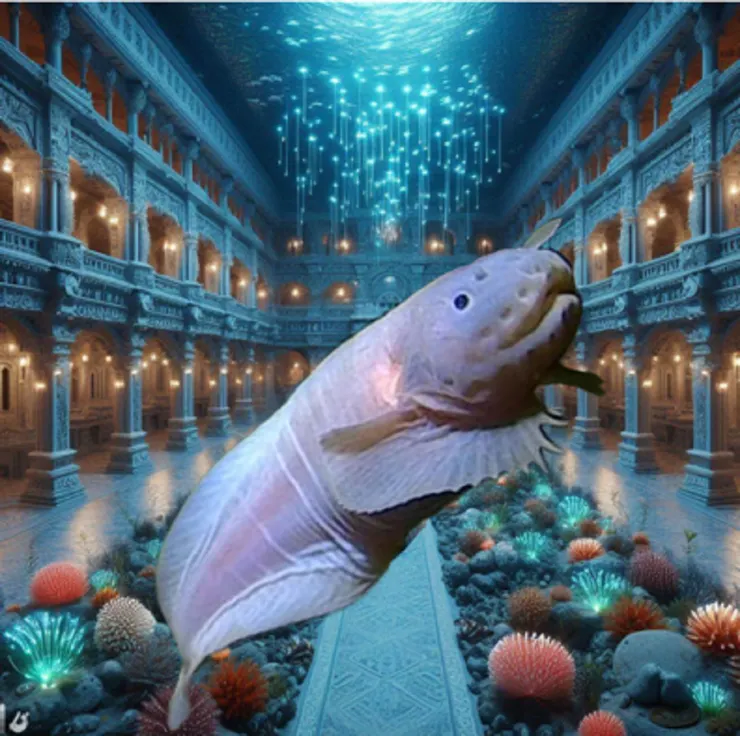 可愛的蝸牛魚上場表演。