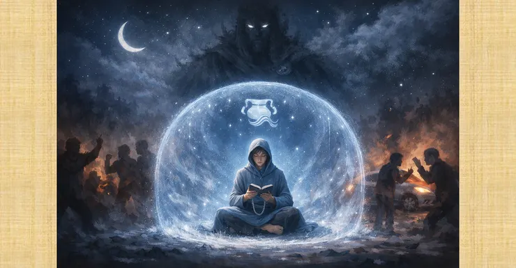 在大寒裡,冷靜抽離(ChatGPT生成圖)