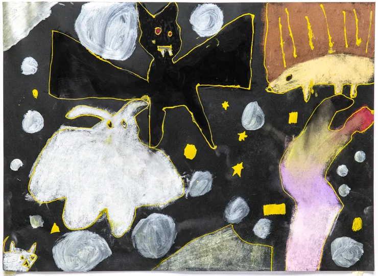 8歲孩子的課堂創作─《夜行性動物》